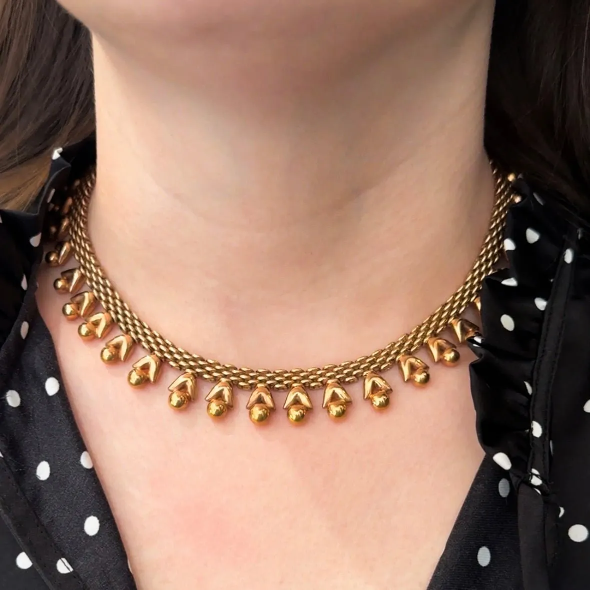 Victorian 18K Yellow Gold Chain Necklace, 15.5"