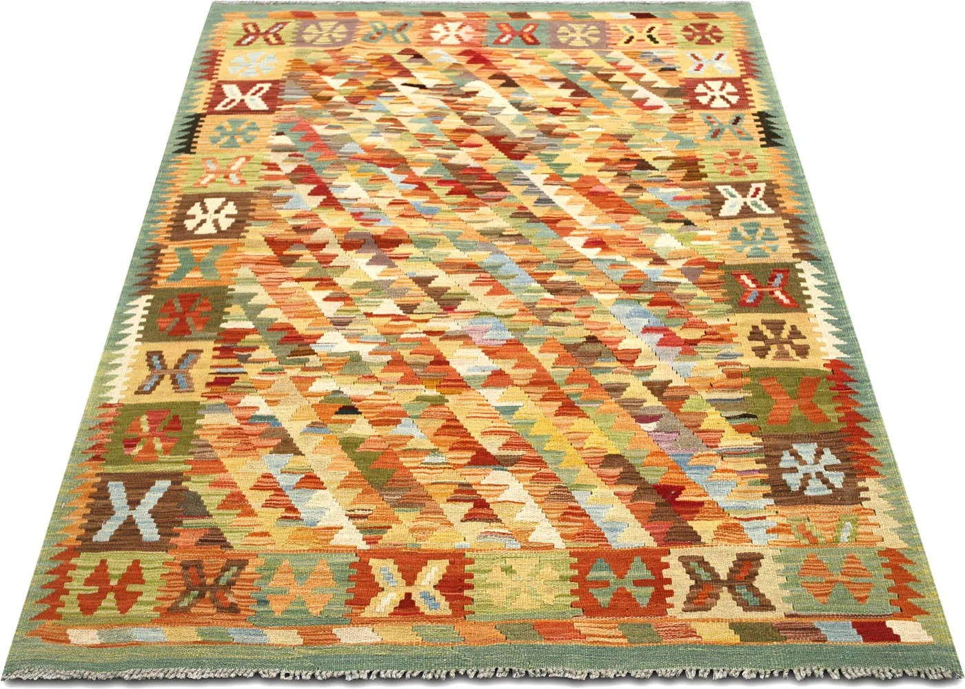 Vintage Afghan Maimana Kilim - 4'2" x 6'5"