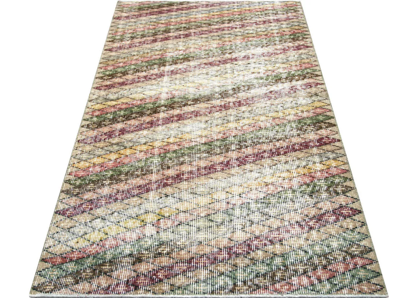 Vintage Turkish Mid-Century-Modern Rug - 2'9" x 6'5"