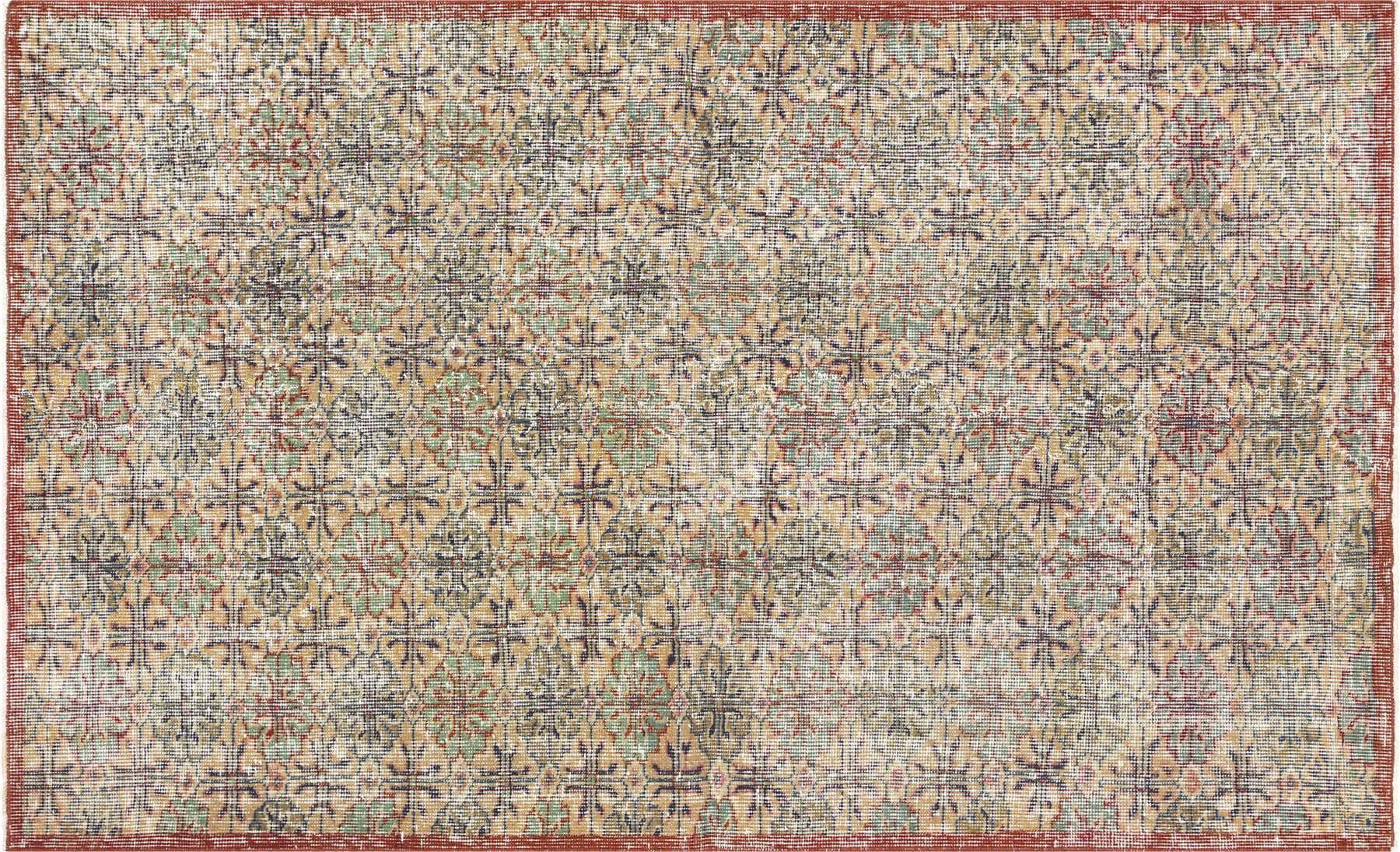 Vintage Turkish Mid-Century-Modern Rug - 3'9" x 6'1"