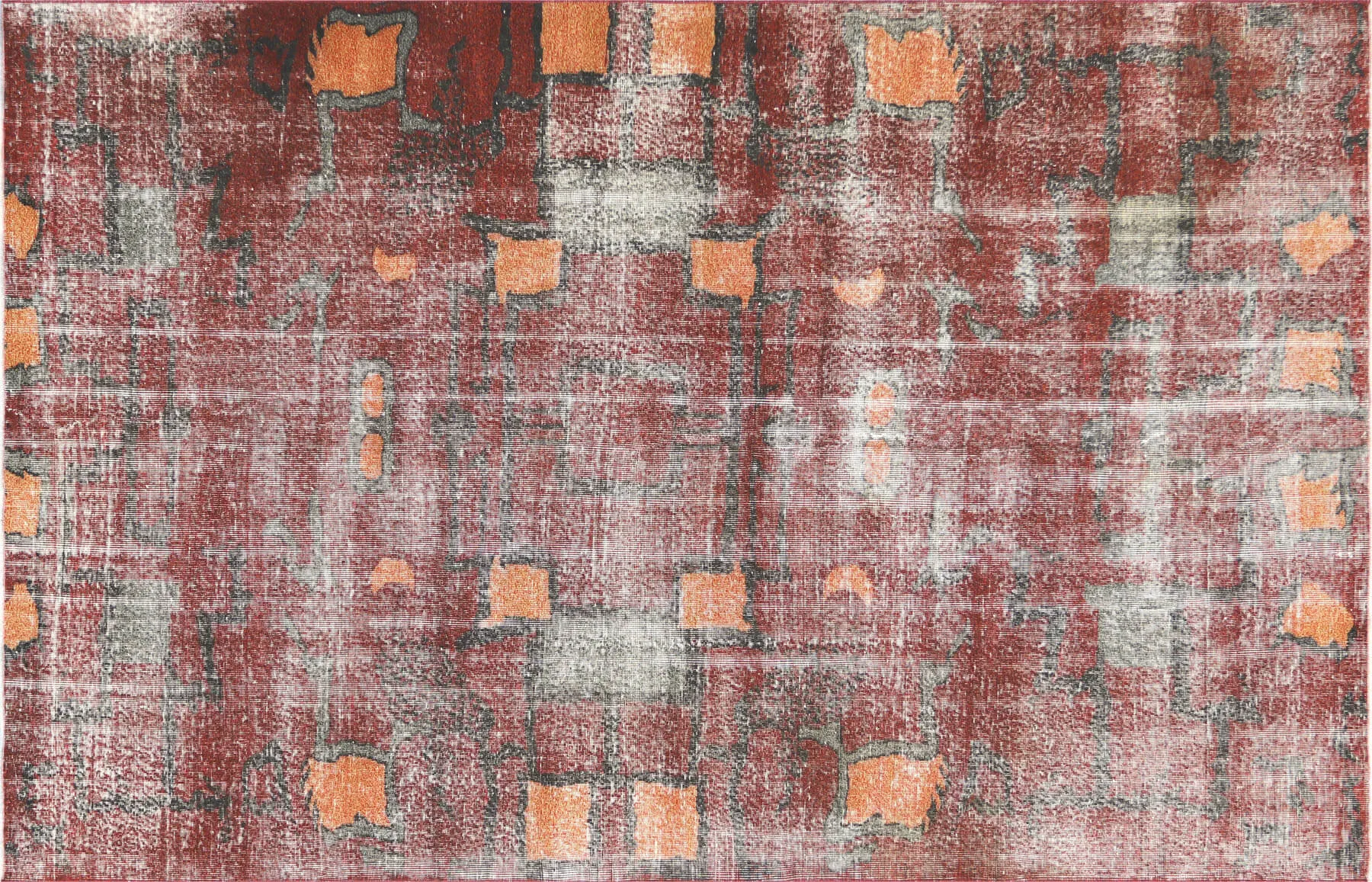 Vintage Turkish Mid-Century-Modern Rug - 6'2" x 9'8"