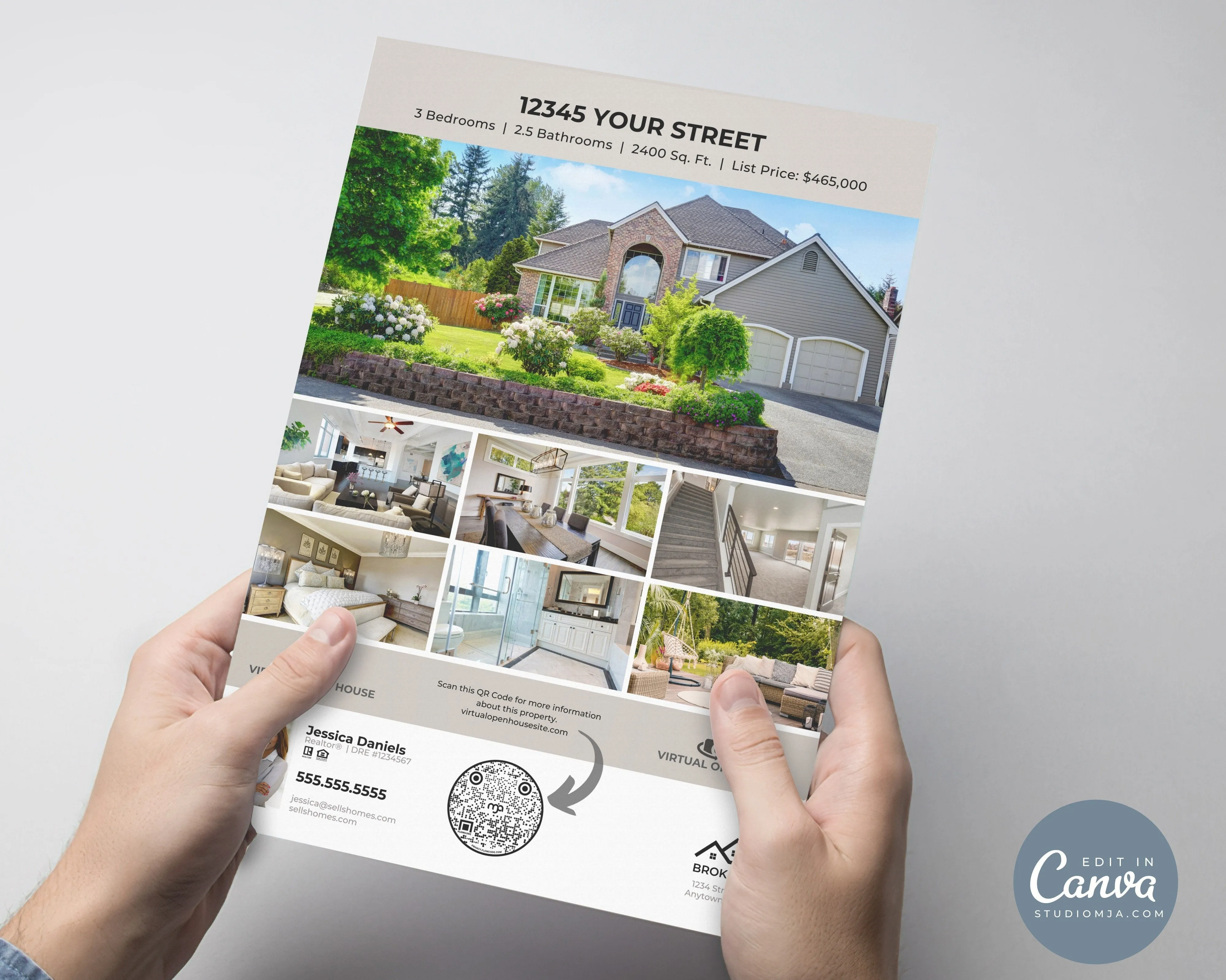 Virtual Open House Flyer | Real Estate Flyer Template