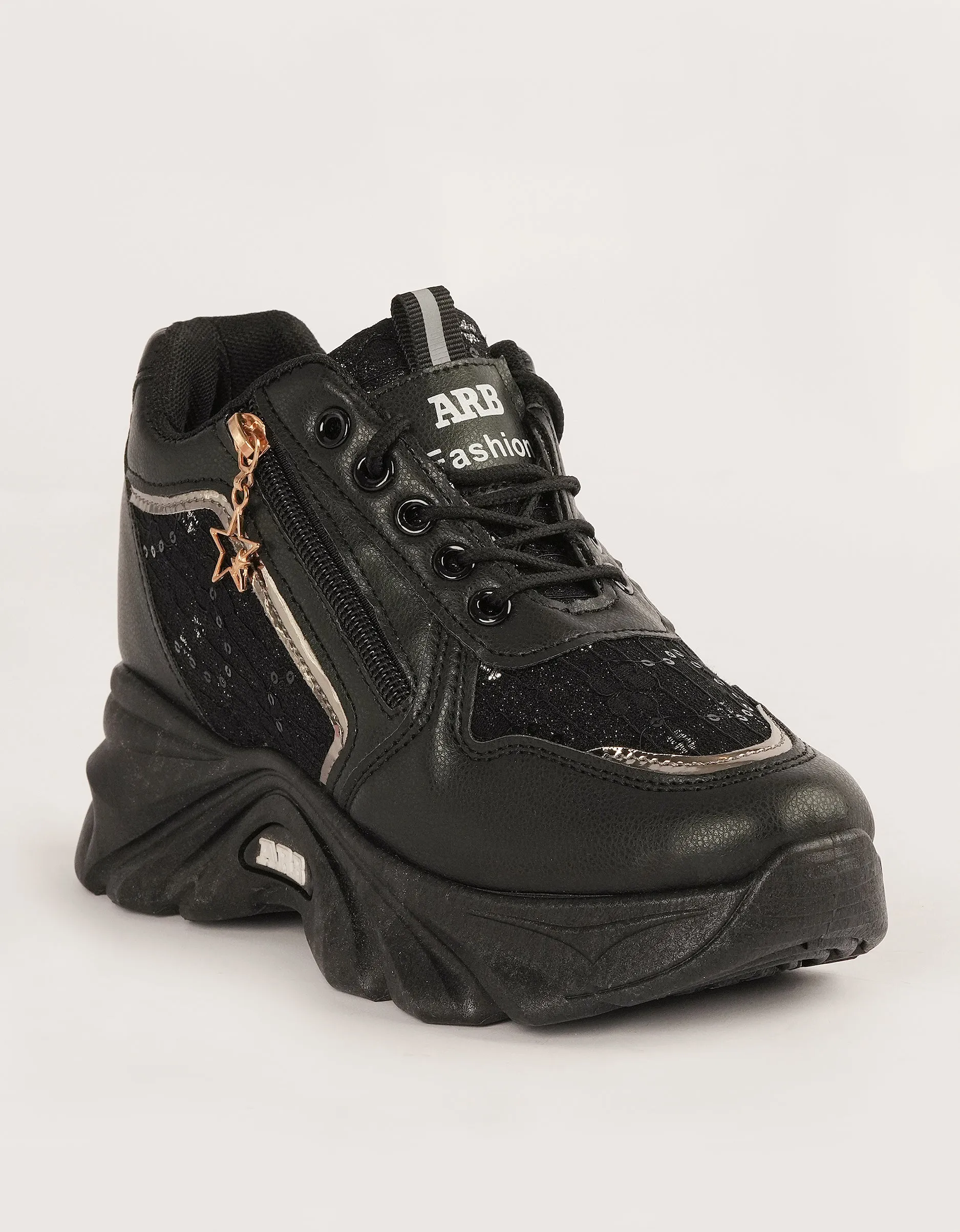 Vogue Black Chunky Sneakers
