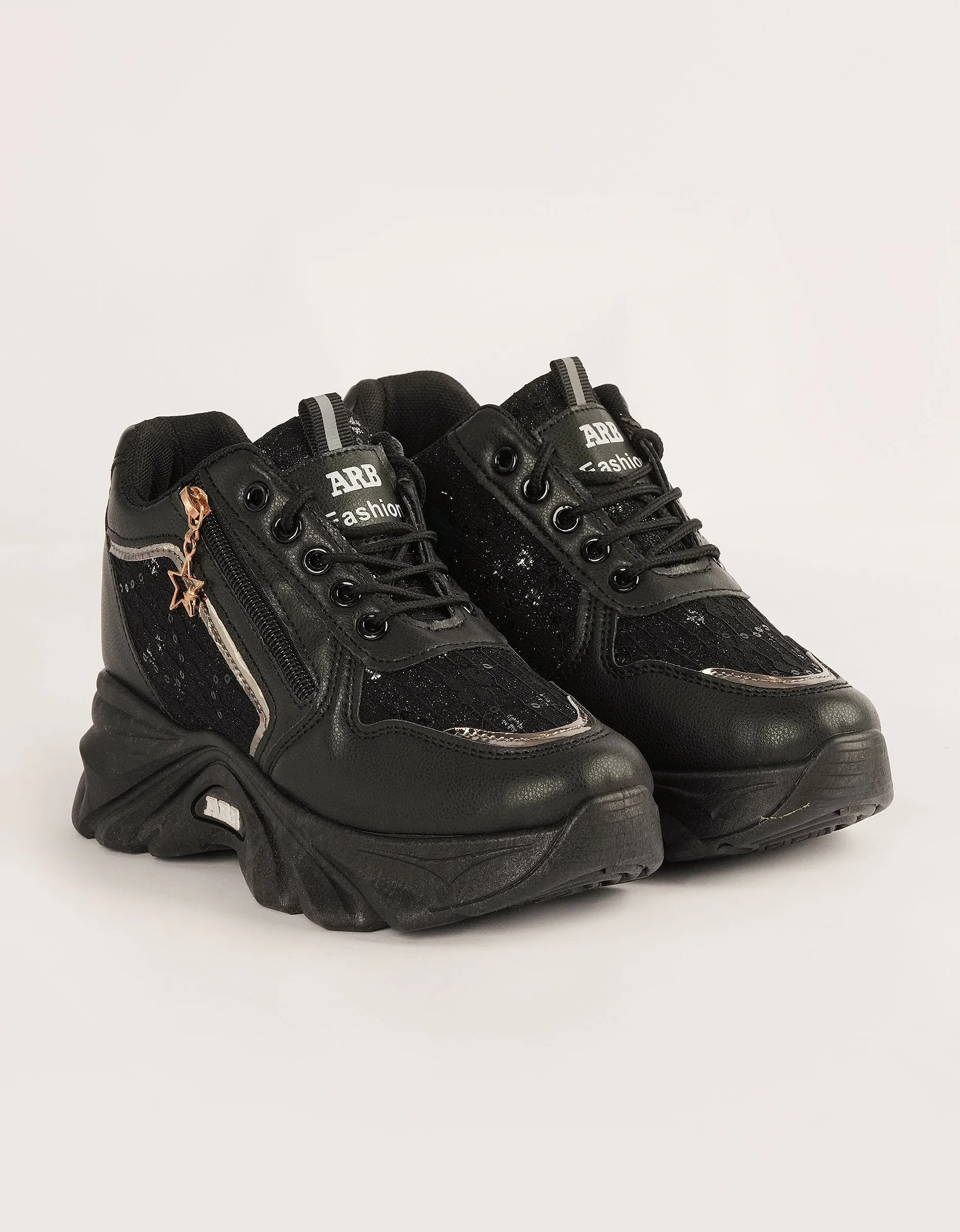 Vogue Black Chunky Sneakers