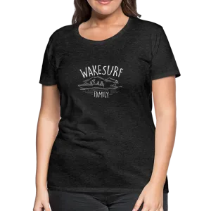 Wakesurf Family (boy and boy) Women’s Premium T-Shirt