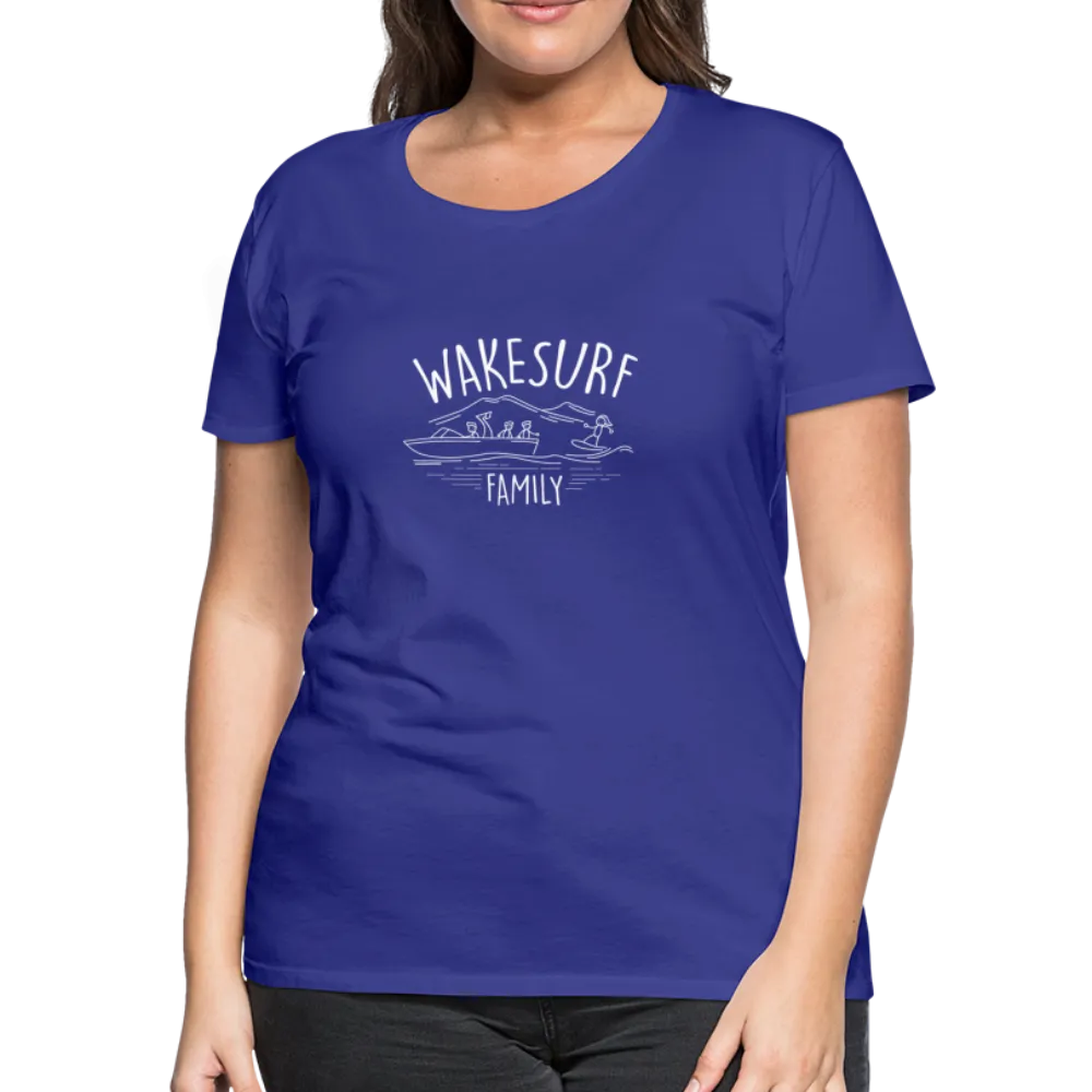 Wakesurf Family (boy and boy) Women’s Premium T-Shirt