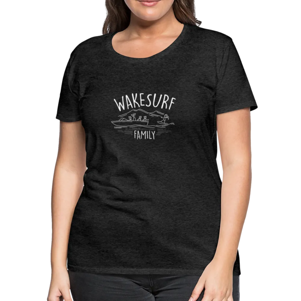 Wakesurf Family (boy and boy) Women’s Premium T-Shirt