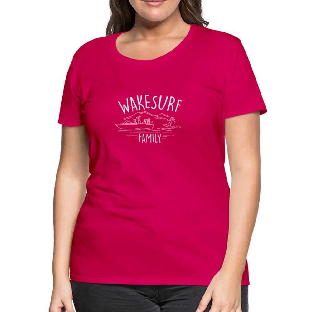 Wakesurf Family (boy and girl) Women’s Premium T-Shirt