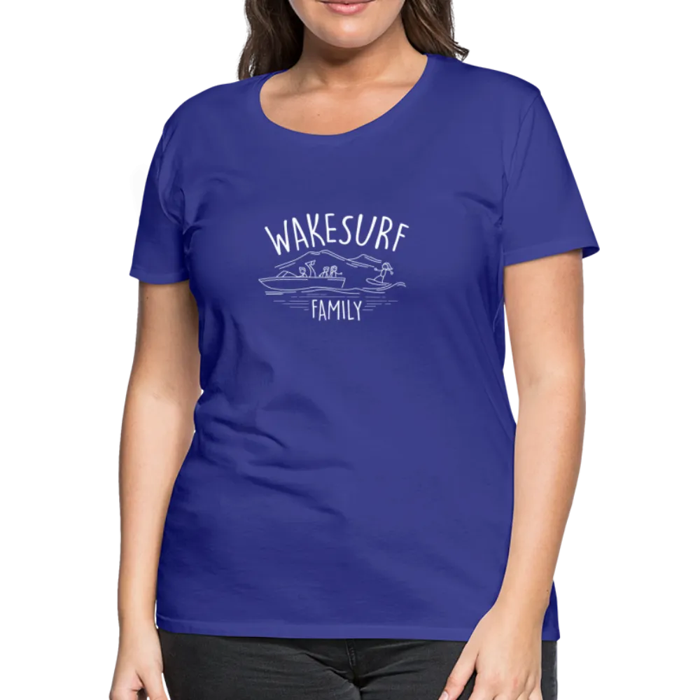 Wakesurf Family (boy and girl) Women’s Premium T-Shirt