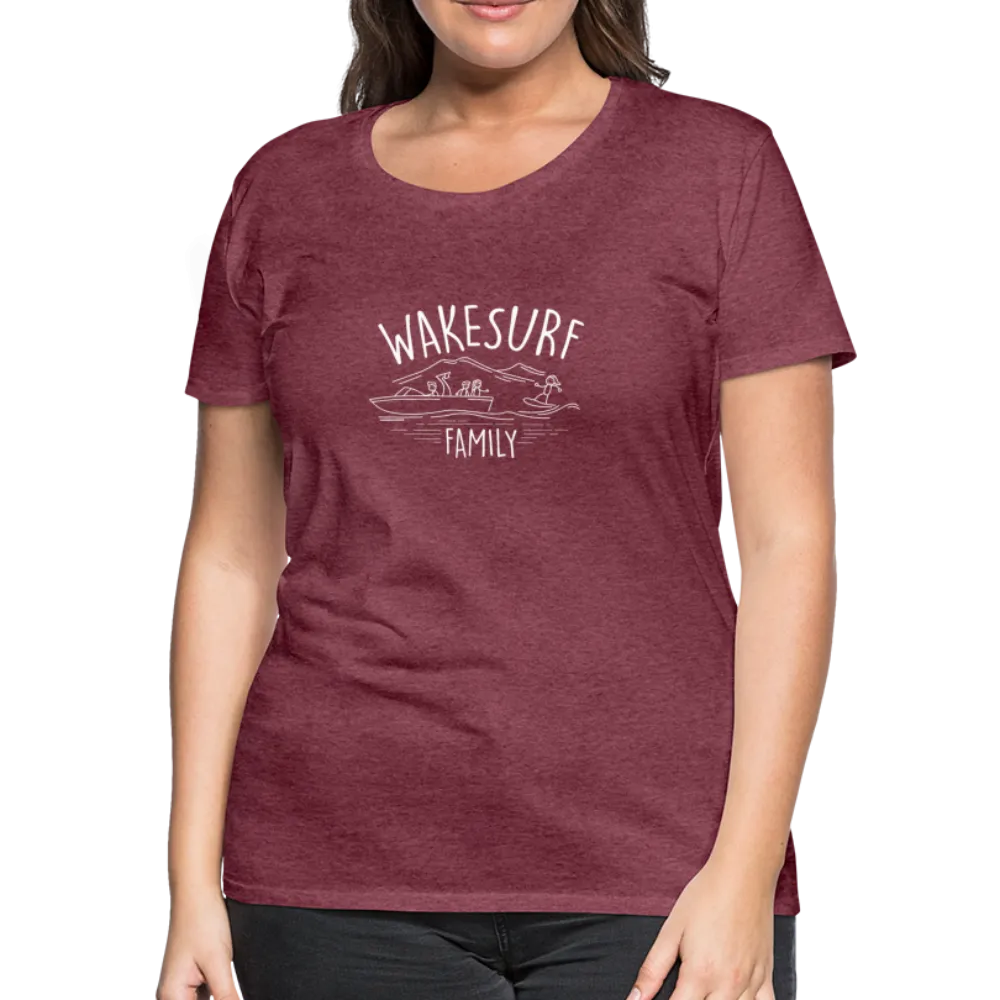 Wakesurf Family (boy and girl) Women’s Premium T-Shirt