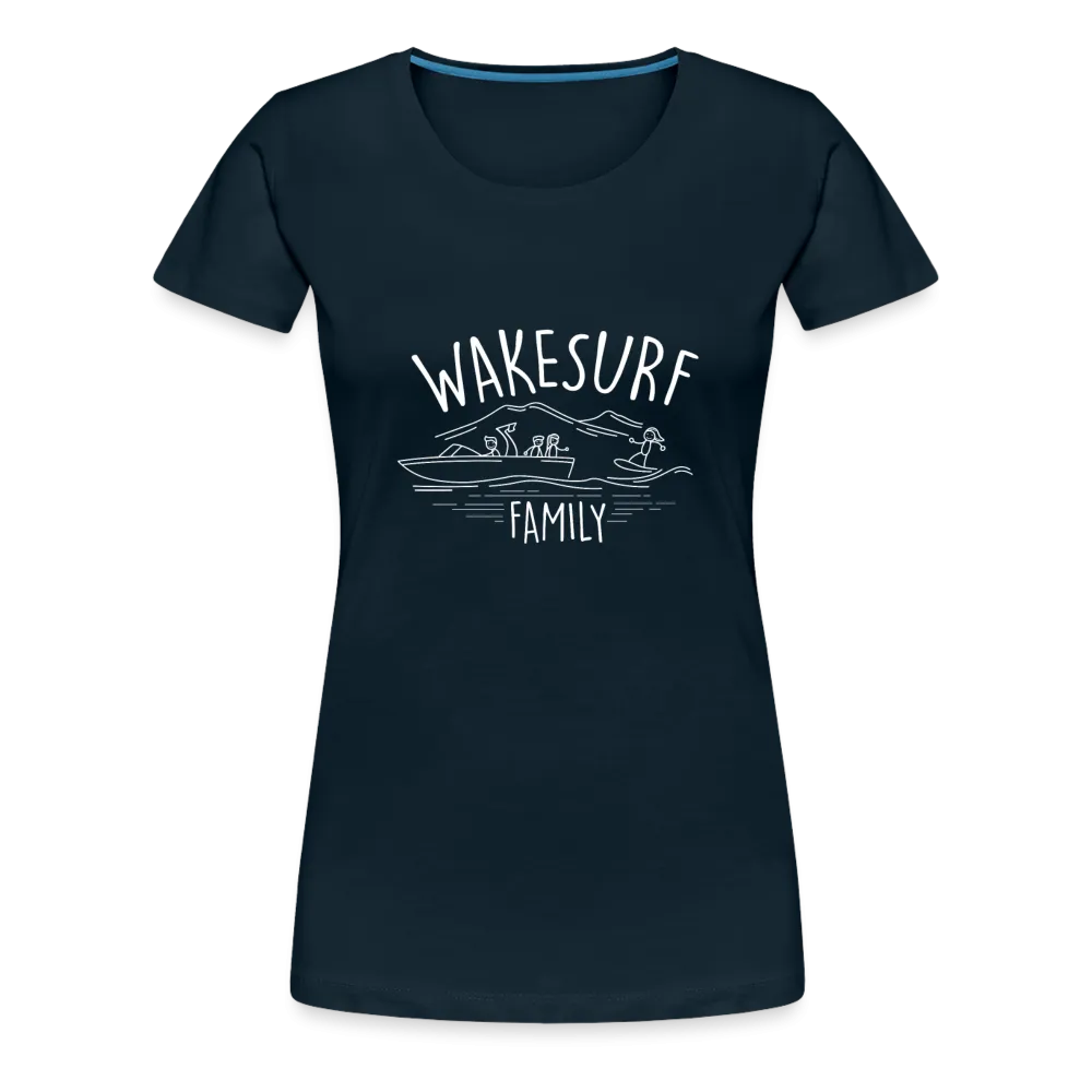 Wakesurf Family (boy and girl) Women’s Premium T-Shirt