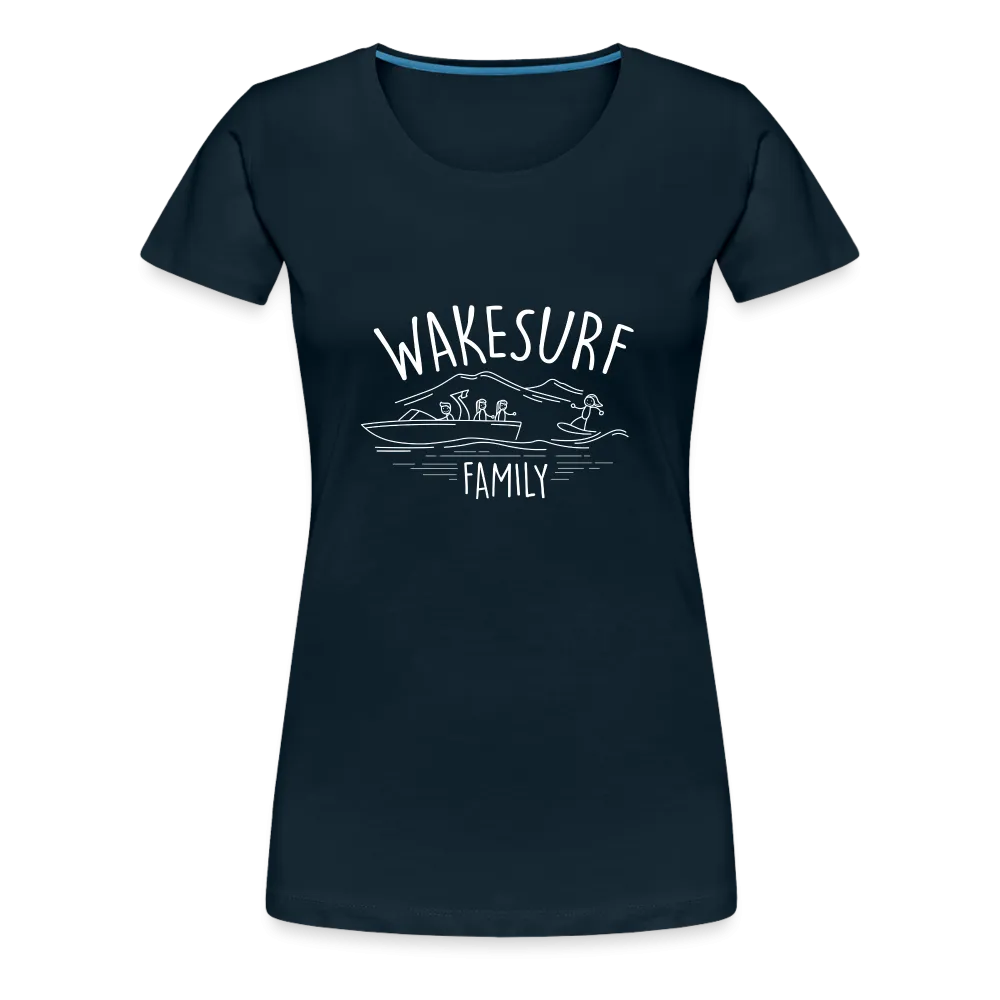 Wakesurf Family (girl and girl) Women’s Premium T-Shirt