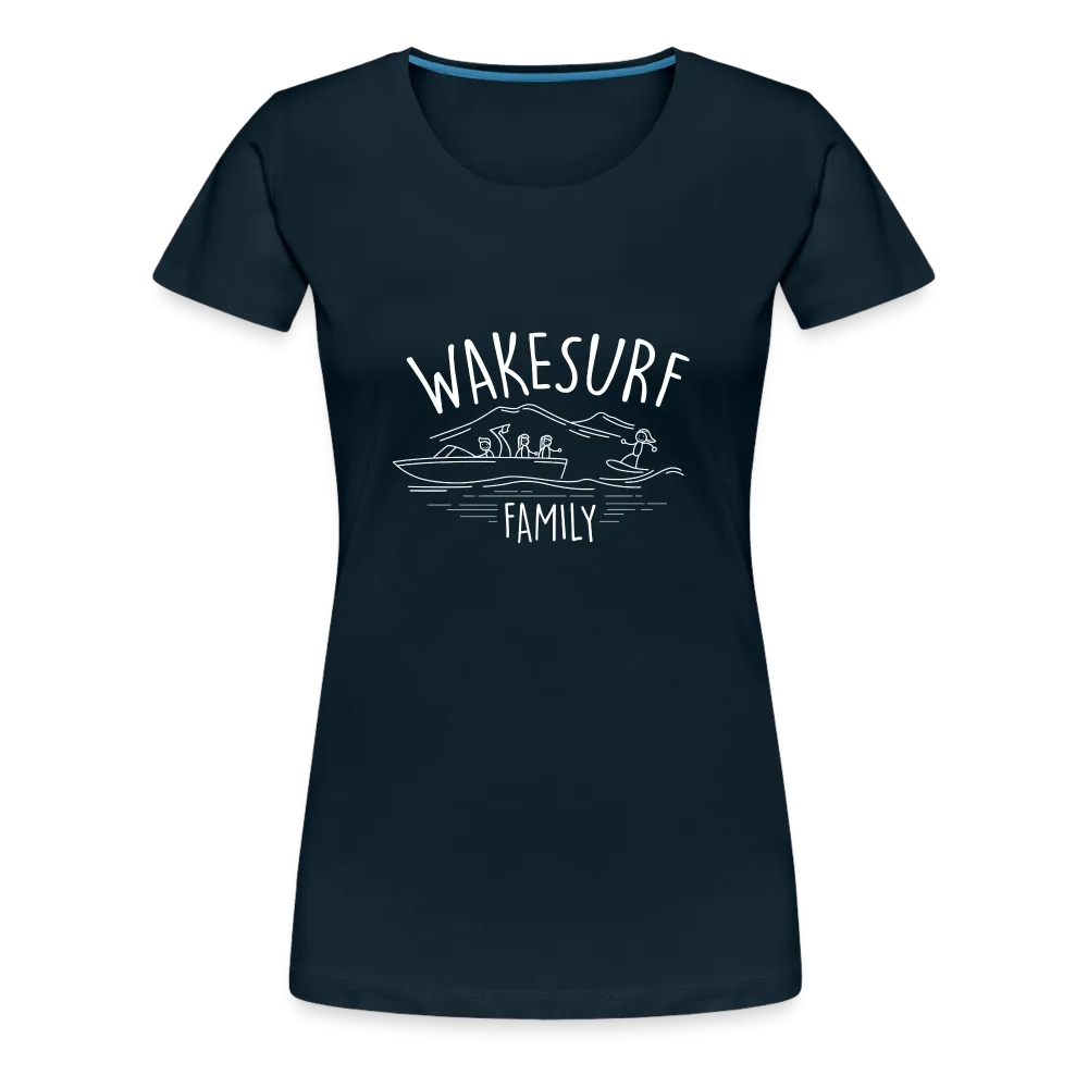 Wakesurf Family (girl and girl) Women’s Premium T-Shirt