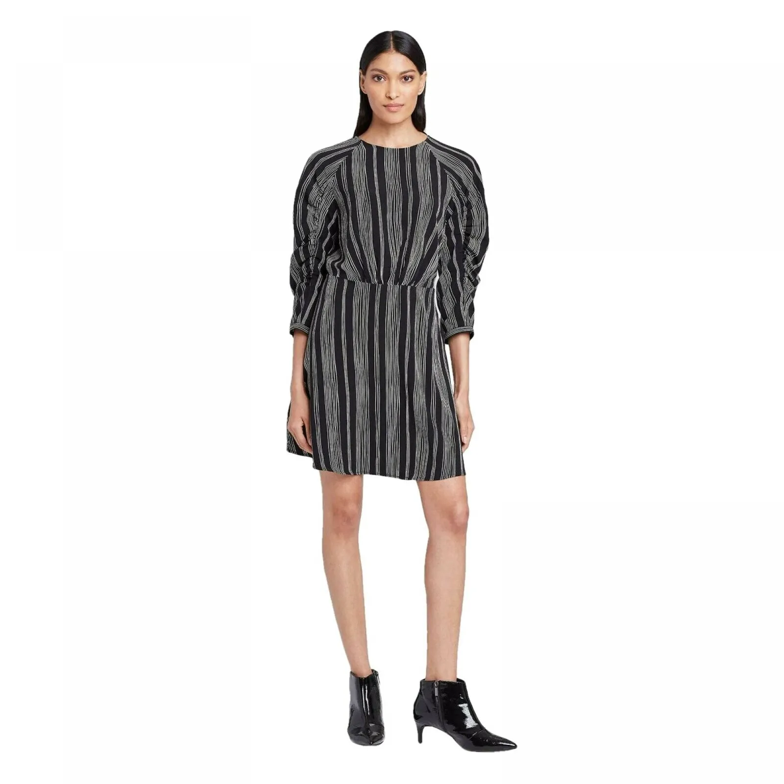 Who What Wear Women's A-Line Mini Dress with Sleeve Detail