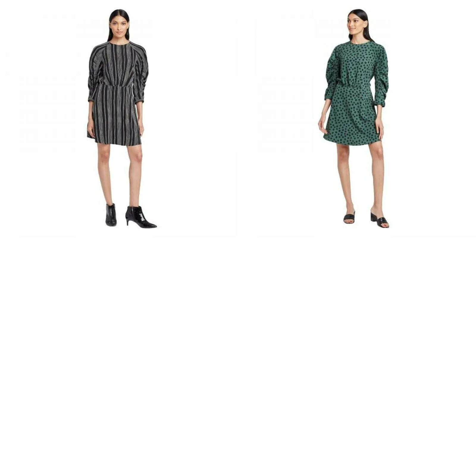 Who What Wear Women's A-Line Mini Dress with Sleeve Detail