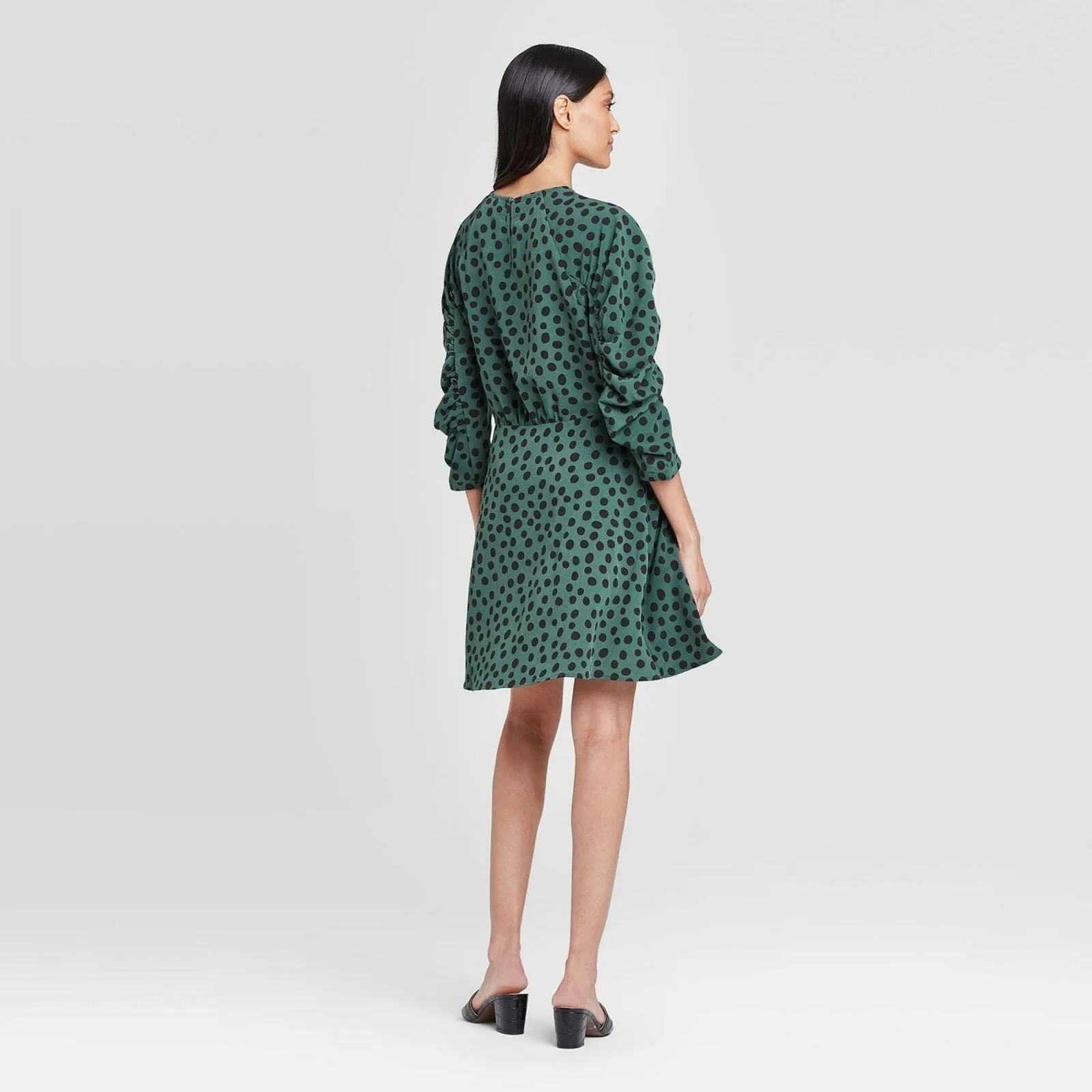 Who What Wear Women's A-Line Mini Dress with Sleeve Detail