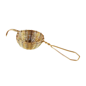 WOVEN BRASS: Small Tea Strainer