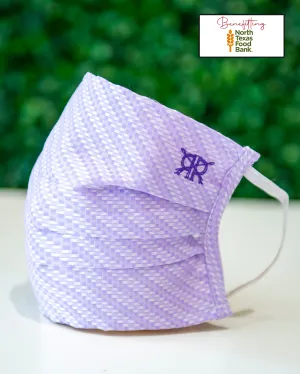 Woven Lavender Stripe Cotton Mask