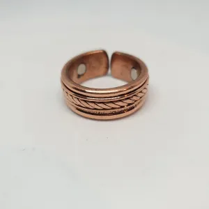 Woven Pattern Copper Magnetic Ring