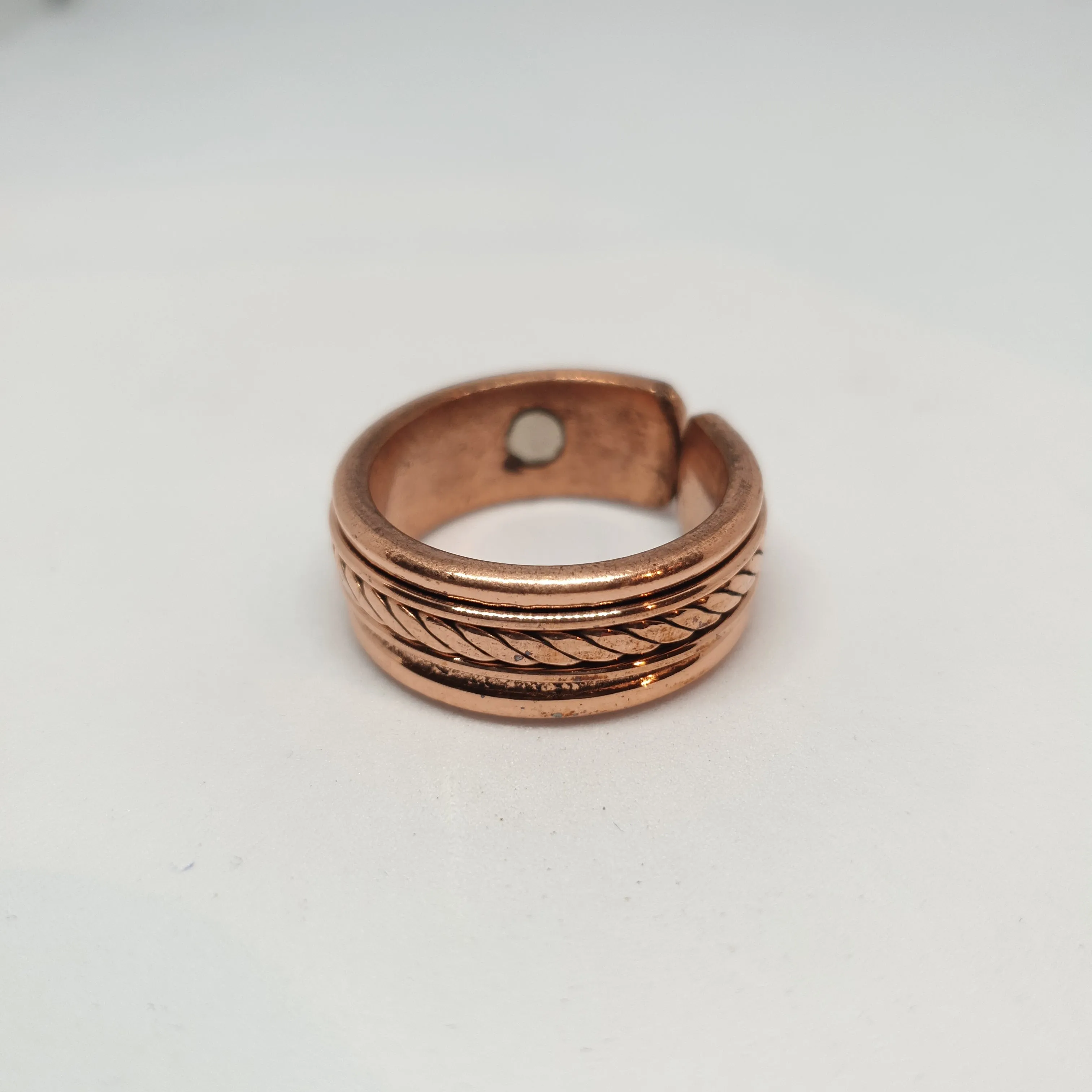 Woven Pattern Copper Magnetic Ring