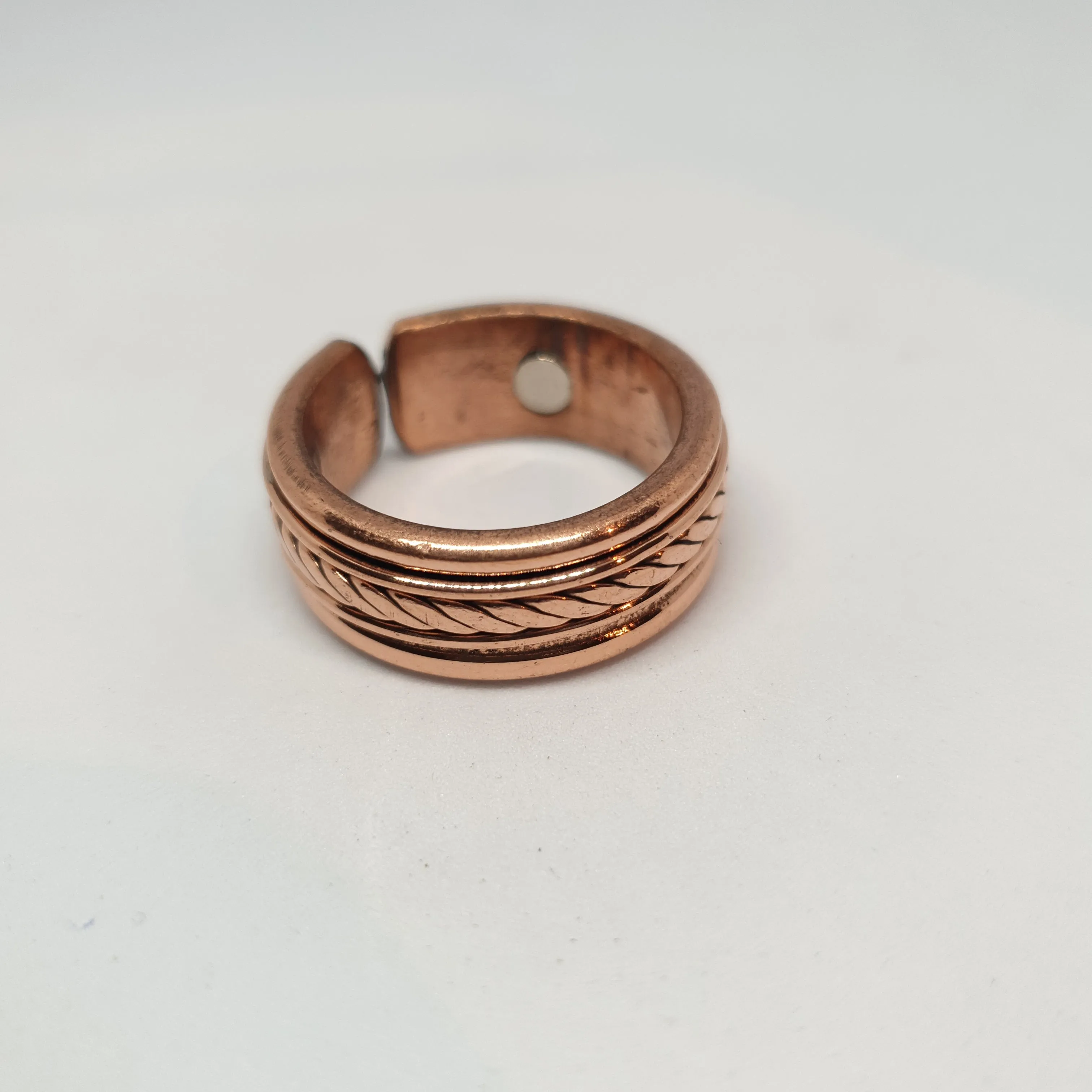 Woven Pattern Copper Magnetic Ring
