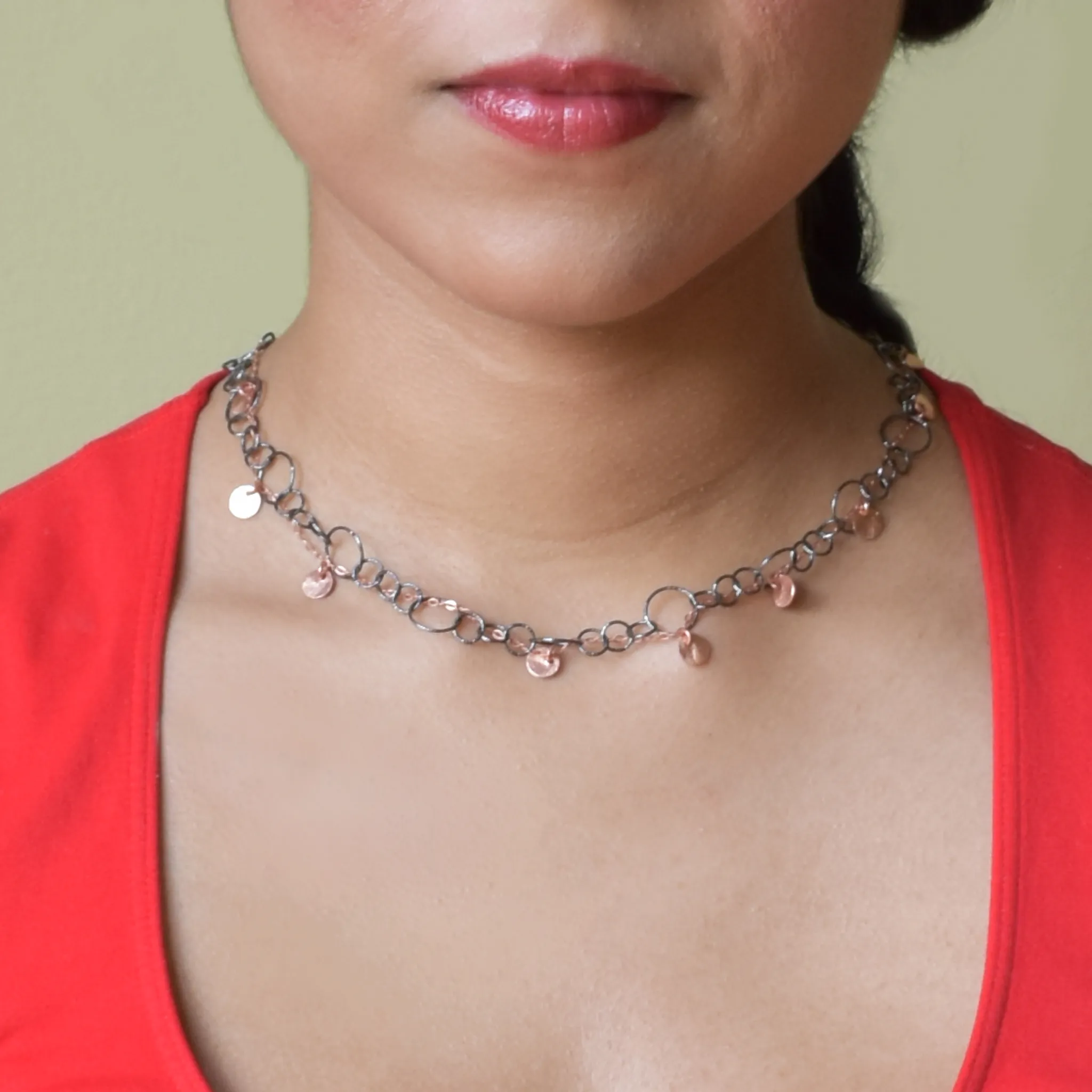 Woven Rose Gold necklace/bracelet