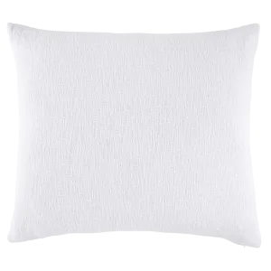 Woven White King Decorative Pillow