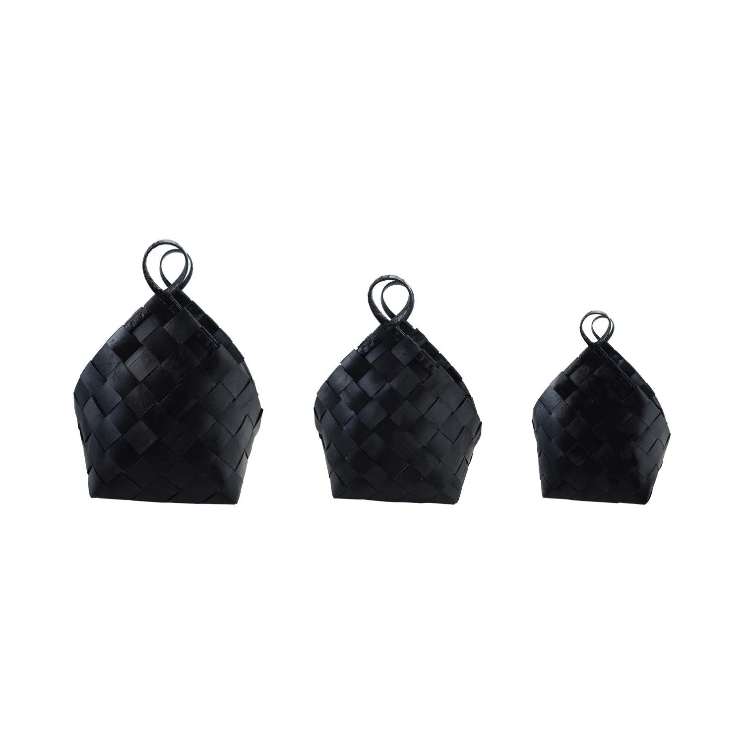 Woven Wooden Baskets With Handles